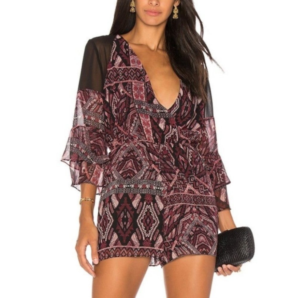 Revolve Bcbgeneration Brulee Black Combo Ruffle S… - image 2